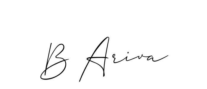 Check out images of Autograph of B Ariva name. Actor B Ariva Signature Style. Allison_Script is a professional sign style online. B Ariva signature style 2 images and pictures png
