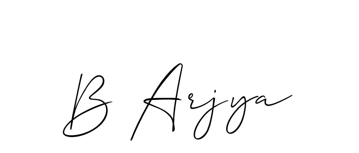 You should practise on your own different ways (Allison_Script) to write your name (B Arjya) in signature. don't let someone else do it for you. B Arjya signature style 2 images and pictures png