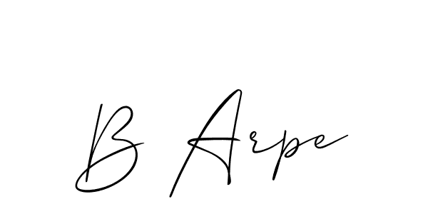 How to make B Arpe name signature. Use Allison_Script style for creating short signs online. This is the latest handwritten sign. B Arpe signature style 2 images and pictures png