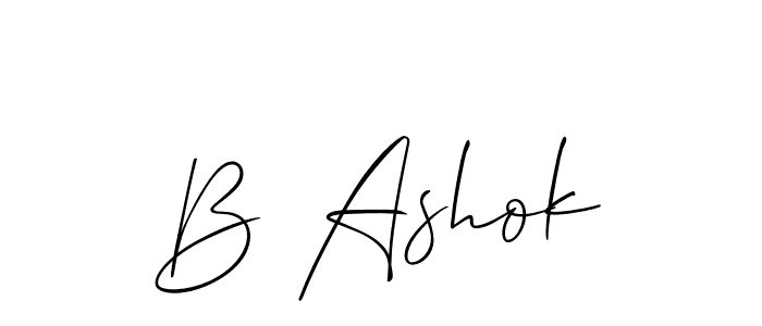 It looks lik you need a new signature style for name B Ashok. Design unique handwritten (Allison_Script) signature with our free signature maker in just a few clicks. B Ashok signature style 2 images and pictures png