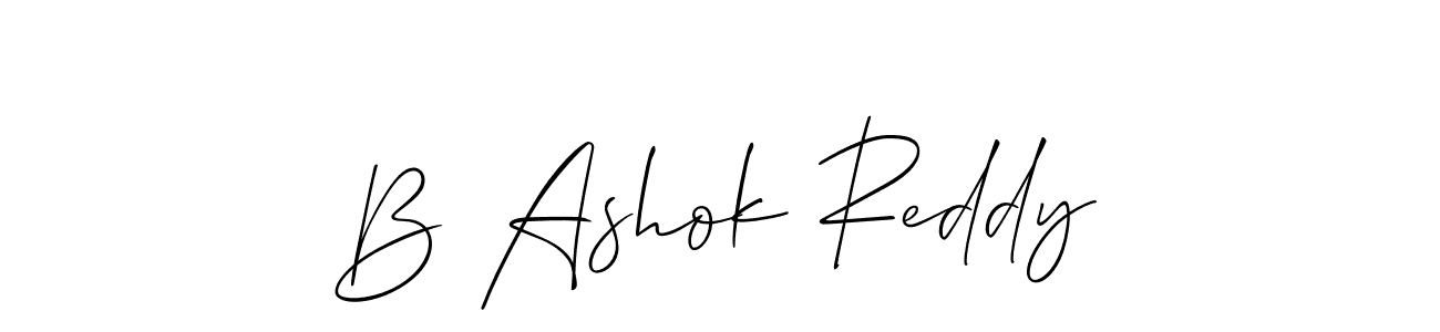 Also You can easily find your signature by using the search form. We will create B Ashok Reddy name handwritten signature images for you free of cost using Allison_Script sign style. B Ashok Reddy signature style 2 images and pictures png