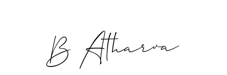 if you are searching for the best signature style for your name B Atharva. so please give up your signature search. here we have designed multiple signature styles  using Allison_Script. B Atharva signature style 2 images and pictures png