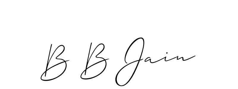 B B Jain stylish signature style. Best Handwritten Sign (Allison_Script) for my name. Handwritten Signature Collection Ideas for my name B B Jain. B B Jain signature style 2 images and pictures png