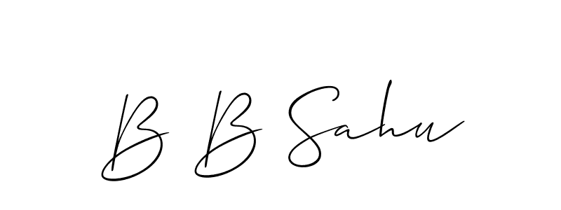 Use a signature maker to create a handwritten signature online. With this signature software, you can design (Allison_Script) your own signature for name B B Sahu. B B Sahu signature style 2 images and pictures png