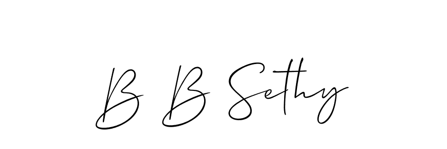 Allison_Script is a professional signature style that is perfect for those who want to add a touch of class to their signature. It is also a great choice for those who want to make their signature more unique. Get B B Sethy name to fancy signature for free. B B Sethy signature style 2 images and pictures png