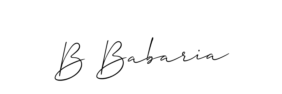 How to make B Babaria signature? Allison_Script is a professional autograph style. Create handwritten signature for B Babaria name. B Babaria signature style 2 images and pictures png