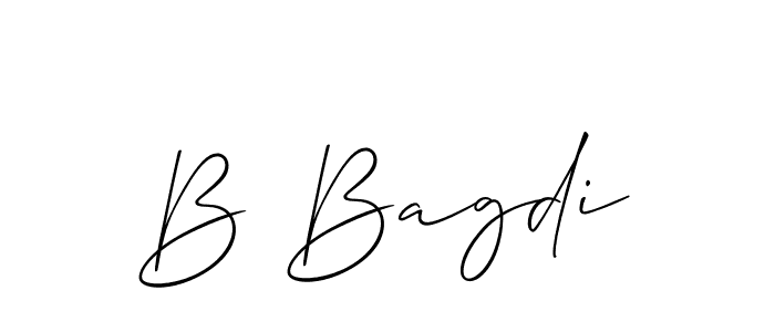 Allison_Script is a professional signature style that is perfect for those who want to add a touch of class to their signature. It is also a great choice for those who want to make their signature more unique. Get B Bagdi name to fancy signature for free. B Bagdi signature style 2 images and pictures png