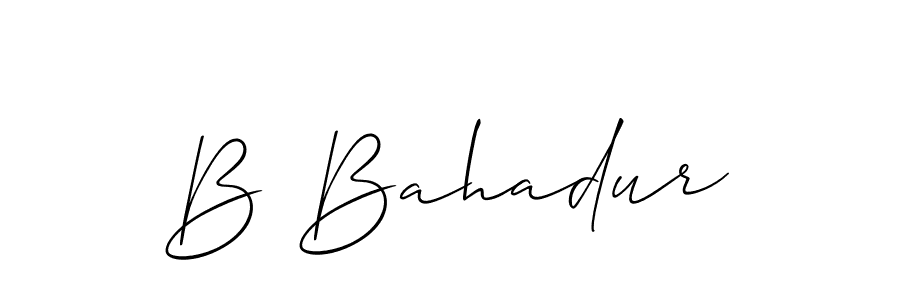 Also we have B Bahadur name is the best signature style. Create professional handwritten signature collection using Allison_Script autograph style. B Bahadur signature style 2 images and pictures png