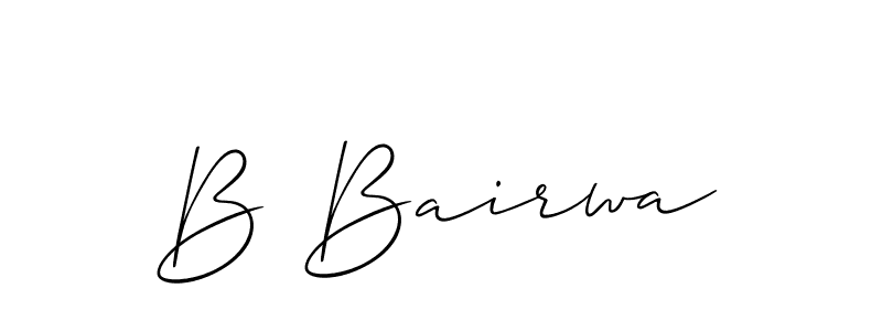 if you are searching for the best signature style for your name B Bairwa. so please give up your signature search. here we have designed multiple signature styles  using Allison_Script. B Bairwa signature style 2 images and pictures png