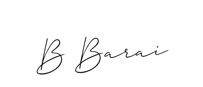 B Barai stylish signature style. Best Handwritten Sign (Allison_Script) for my name. Handwritten Signature Collection Ideas for my name B Barai. B Barai signature style 2 images and pictures png