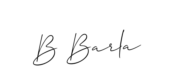 How to make B Barla signature? Allison_Script is a professional autograph style. Create handwritten signature for B Barla name. B Barla signature style 2 images and pictures png