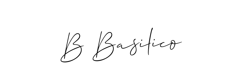 How to Draw B Basilico signature style? Allison_Script is a latest design signature styles for name B Basilico. B Basilico signature style 2 images and pictures png