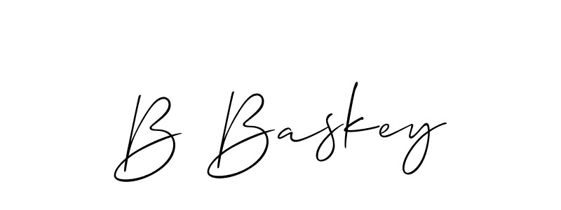 Also we have B Baskey name is the best signature style. Create professional handwritten signature collection using Allison_Script autograph style. B Baskey signature style 2 images and pictures png