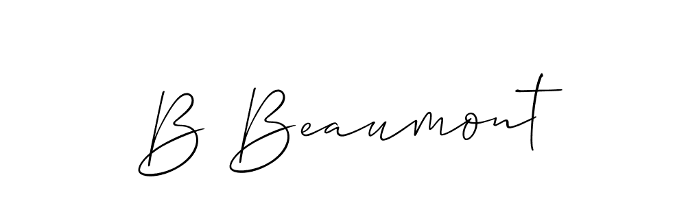 Create a beautiful signature design for name B Beaumont. With this signature (Allison_Script) fonts, you can make a handwritten signature for free. B Beaumont signature style 2 images and pictures png