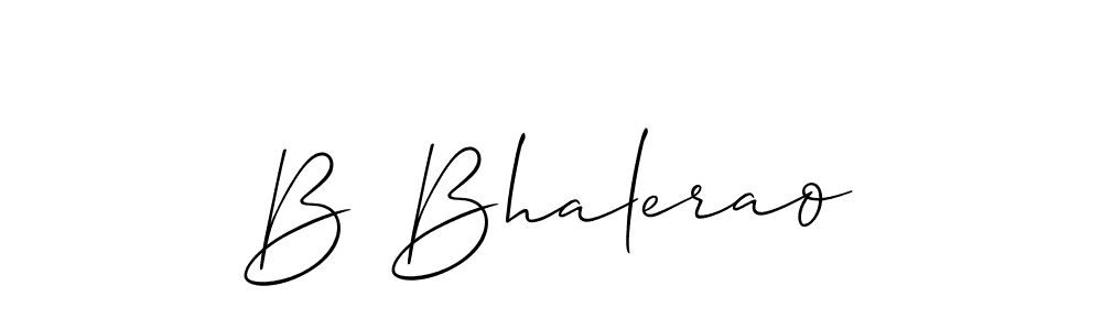 if you are searching for the best signature style for your name B Bhalerao. so please give up your signature search. here we have designed multiple signature styles  using Allison_Script. B Bhalerao signature style 2 images and pictures png
