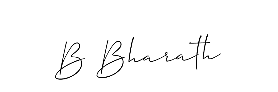 Also we have B Bharath name is the best signature style. Create professional handwritten signature collection using Allison_Script autograph style. B Bharath signature style 2 images and pictures png