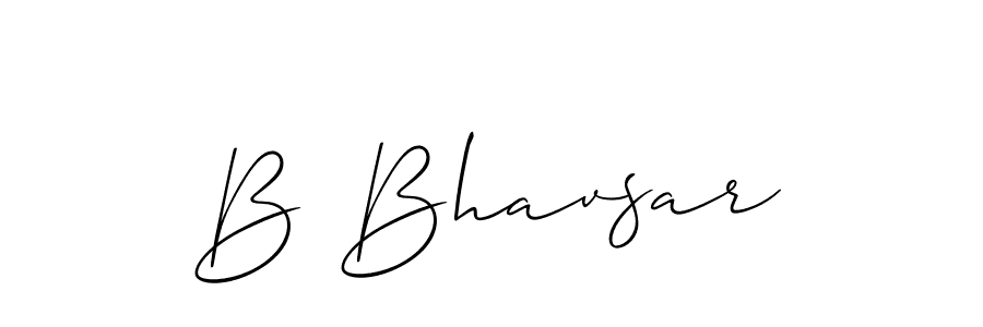 Also we have B Bhavsar name is the best signature style. Create professional handwritten signature collection using Allison_Script autograph style. B Bhavsar signature style 2 images and pictures png