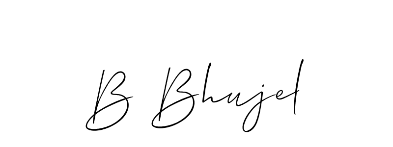 B Bhujel stylish signature style. Best Handwritten Sign (Allison_Script) for my name. Handwritten Signature Collection Ideas for my name B Bhujel. B Bhujel signature style 2 images and pictures png