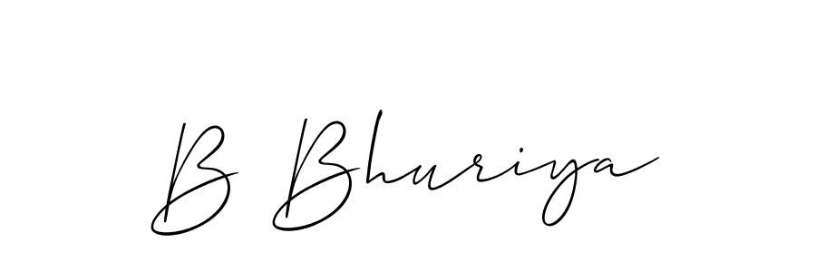 Make a short B Bhuriya signature style. Manage your documents anywhere anytime using Allison_Script. Create and add eSignatures, submit forms, share and send files easily. B Bhuriya signature style 2 images and pictures png