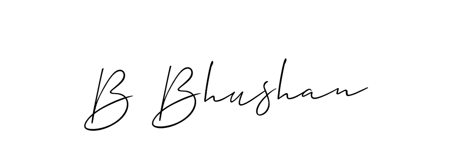 You should practise on your own different ways (Allison_Script) to write your name (B Bhushan) in signature. don't let someone else do it for you. B Bhushan signature style 2 images and pictures png