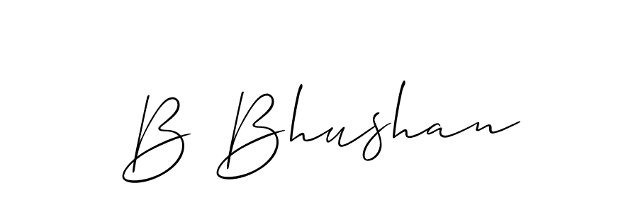 You should practise on your own different ways (Allison_Script) to write your name (B Bhushan) in signature. don't let someone else do it for you. B Bhushan signature style 2 images and pictures png