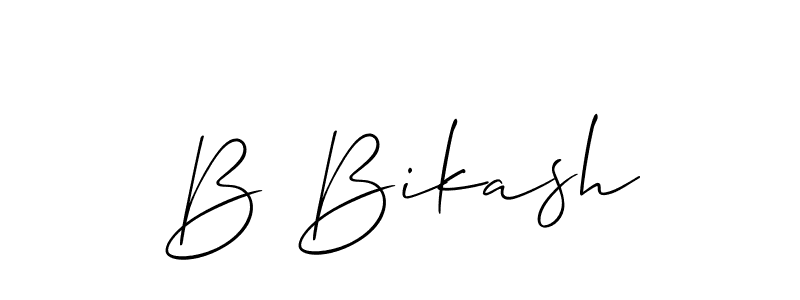 How to make B Bikash signature? Allison_Script is a professional autograph style. Create handwritten signature for B Bikash name. B Bikash signature style 2 images and pictures png