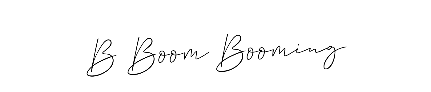Make a short B Boom Booming signature style. Manage your documents anywhere anytime using Allison_Script. Create and add eSignatures, submit forms, share and send files easily. B Boom Booming signature style 2 images and pictures png