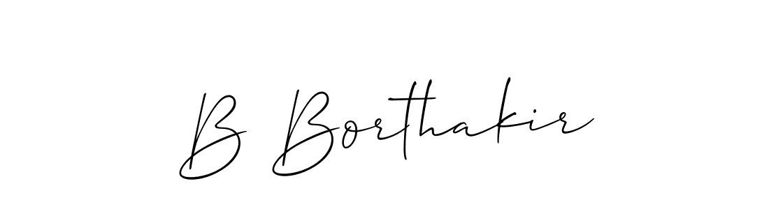 Also You can easily find your signature by using the search form. We will create B Borthakir name handwritten signature images for you free of cost using Allison_Script sign style. B Borthakir signature style 2 images and pictures png