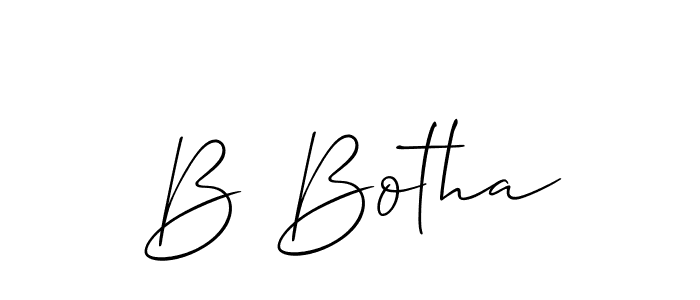 How to Draw B Botha signature style? Allison_Script is a latest design signature styles for name B Botha. B Botha signature style 2 images and pictures png