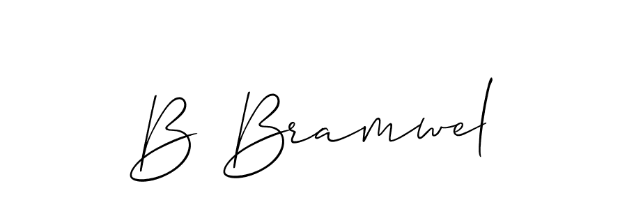 The best way (Allison_Script) to make a short signature is to pick only two or three words in your name. The name B Bramwel include a total of six letters. For converting this name. B Bramwel signature style 2 images and pictures png