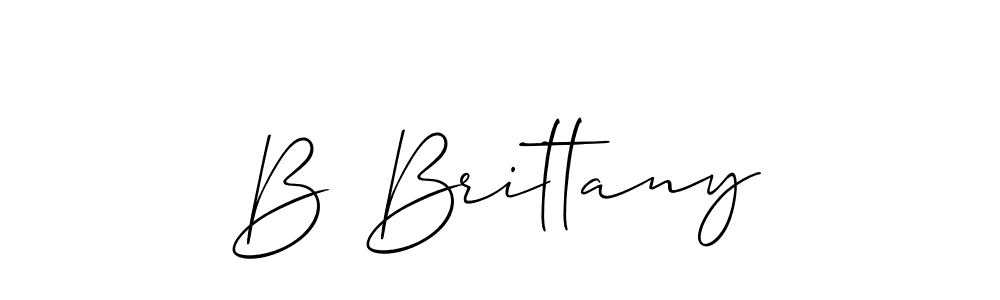 You should practise on your own different ways (Allison_Script) to write your name (B Brittany) in signature. don't let someone else do it for you. B Brittany signature style 2 images and pictures png