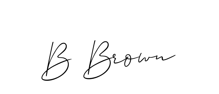 How to make B Brown signature? Allison_Script is a professional autograph style. Create handwritten signature for B Brown name. B Brown signature style 2 images and pictures png