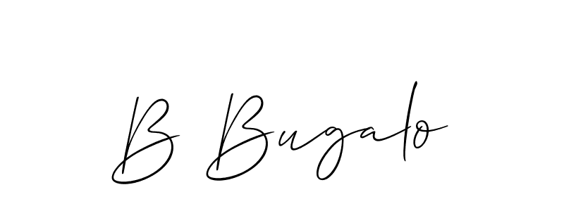 How to make B Bugalo name signature. Use Allison_Script style for creating short signs online. This is the latest handwritten sign. B Bugalo signature style 2 images and pictures png