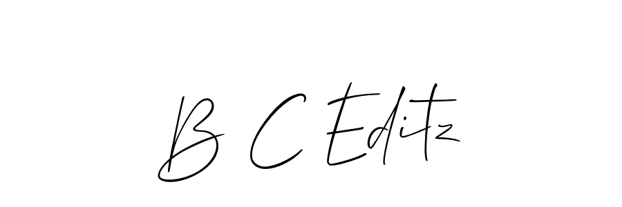 How to make B C Editz signature? Allison_Script is a professional autograph style. Create handwritten signature for B C Editz name. B C Editz signature style 2 images and pictures png