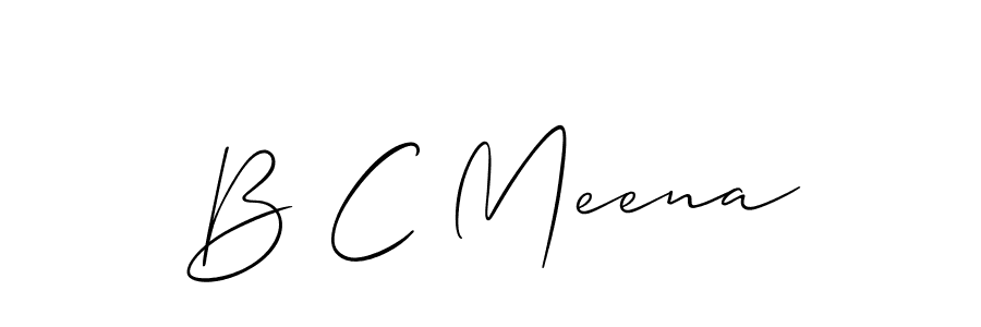 Use a signature maker to create a handwritten signature online. With this signature software, you can design (Allison_Script) your own signature for name B C Meena. B C Meena signature style 2 images and pictures png