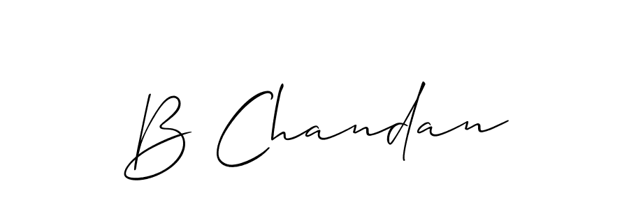 Use a signature maker to create a handwritten signature online. With this signature software, you can design (Allison_Script) your own signature for name B Chandan. B Chandan signature style 2 images and pictures png