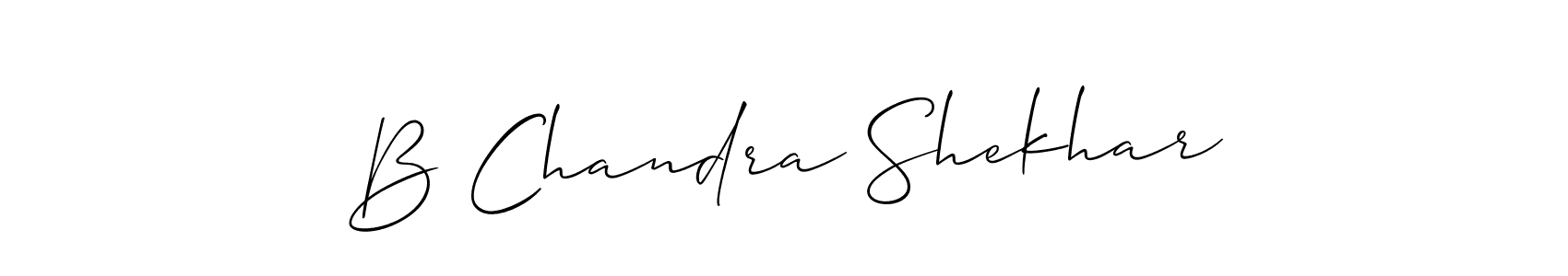 You should practise on your own different ways (Allison_Script) to write your name (B Chandra Shekhar) in signature. don't let someone else do it for you. B Chandra Shekhar signature style 2 images and pictures png