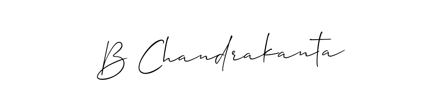 Make a beautiful signature design for name B Chandrakanta. With this signature (Allison_Script) style, you can create a handwritten signature for free. B Chandrakanta signature style 2 images and pictures png