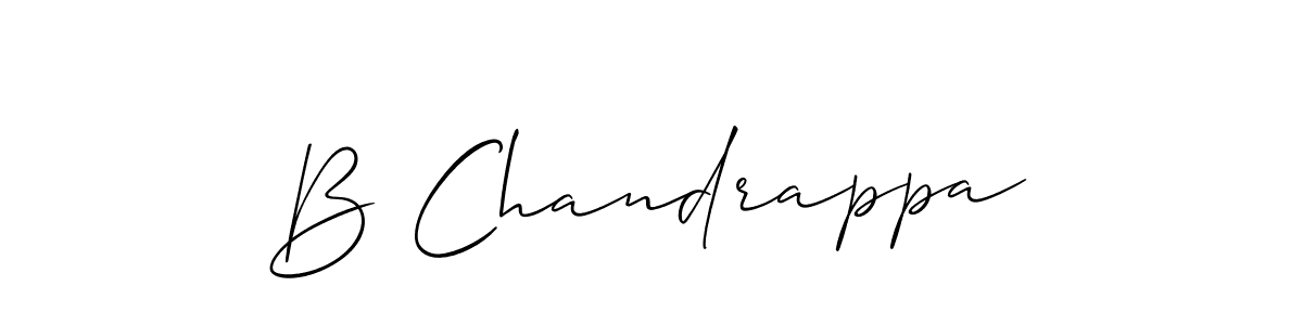 How to make B Chandrappa name signature. Use Allison_Script style for creating short signs online. This is the latest handwritten sign. B Chandrappa signature style 2 images and pictures png