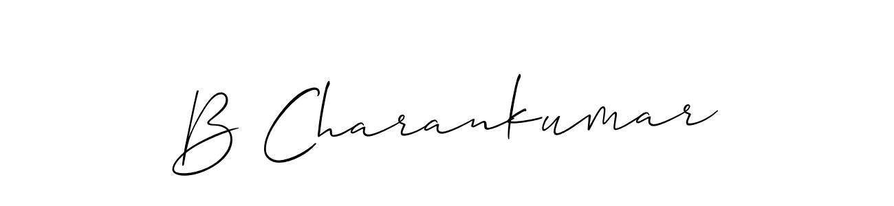 Similarly Allison_Script is the best handwritten signature design. Signature creator online .You can use it as an online autograph creator for name B Charankumar. B Charankumar signature style 2 images and pictures png