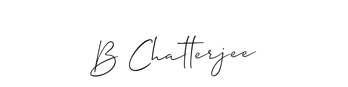 How to make B Chatterjee signature? Allison_Script is a professional autograph style. Create handwritten signature for B Chatterjee name. B Chatterjee signature style 2 images and pictures png