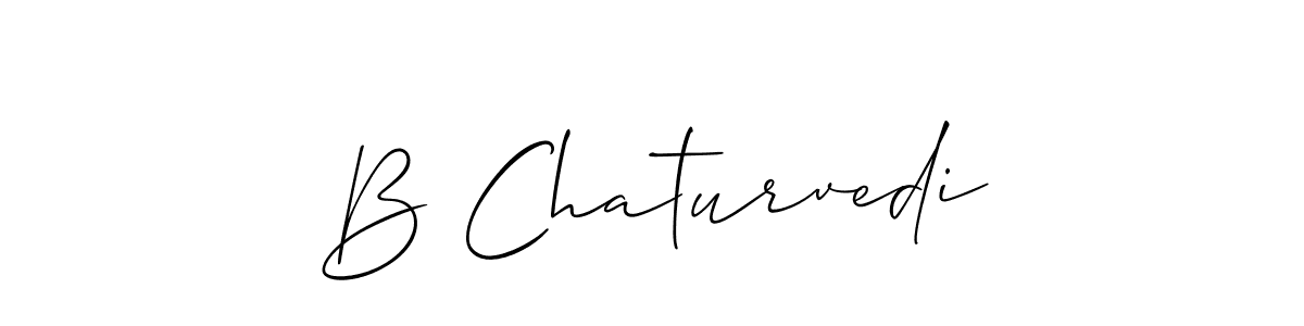Make a beautiful signature design for name B Chaturvedi. With this signature (Allison_Script) style, you can create a handwritten signature for free. B Chaturvedi signature style 2 images and pictures png