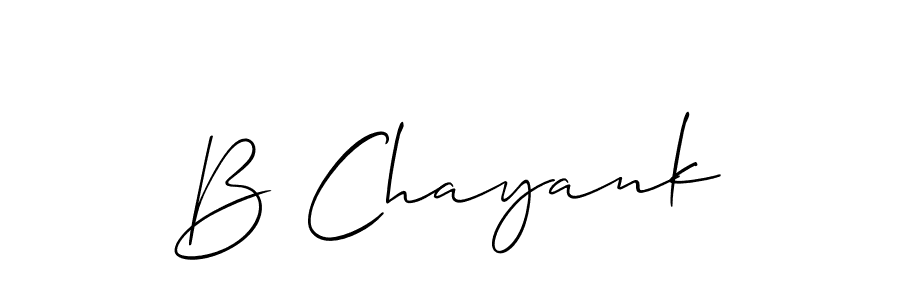 It looks lik you need a new signature style for name B Chayank. Design unique handwritten (Allison_Script) signature with our free signature maker in just a few clicks. B Chayank signature style 2 images and pictures png