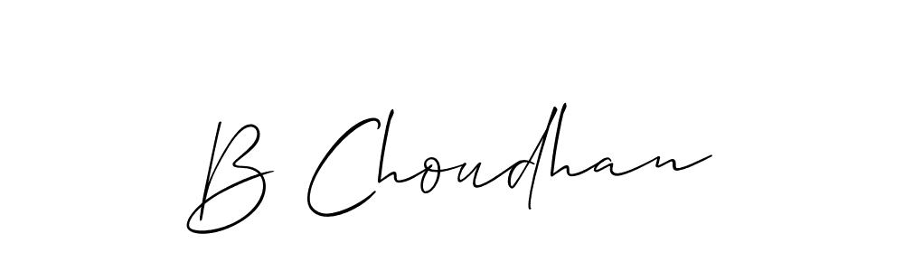 Make a short B Choudhan signature style. Manage your documents anywhere anytime using Allison_Script. Create and add eSignatures, submit forms, share and send files easily. B Choudhan signature style 2 images and pictures png