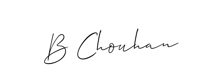 How to make B Chouhan name signature. Use Allison_Script style for creating short signs online. This is the latest handwritten sign. B Chouhan signature style 2 images and pictures png