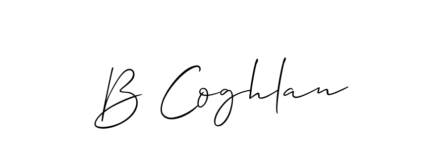 B Coghlan stylish signature style. Best Handwritten Sign (Allison_Script) for my name. Handwritten Signature Collection Ideas for my name B Coghlan. B Coghlan signature style 2 images and pictures png