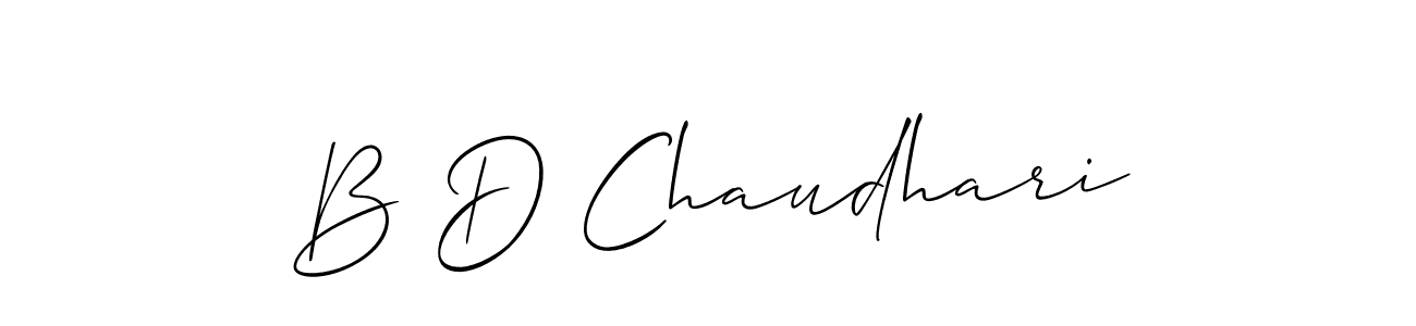 Create a beautiful signature design for name B D Chaudhari. With this signature (Allison_Script) fonts, you can make a handwritten signature for free. B D Chaudhari signature style 2 images and pictures png