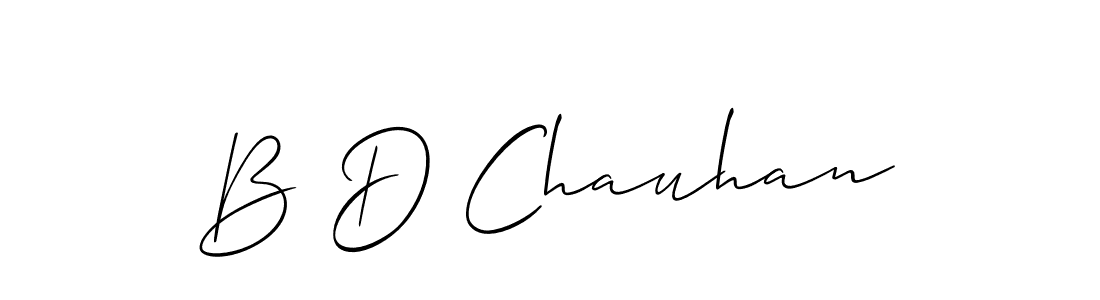 Use a signature maker to create a handwritten signature online. With this signature software, you can design (Allison_Script) your own signature for name B D Chauhan. B D Chauhan signature style 2 images and pictures png