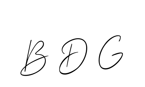 You should practise on your own different ways (Allison_Script) to write your name (B D G) in signature. don't let someone else do it for you. B D G signature style 2 images and pictures png
