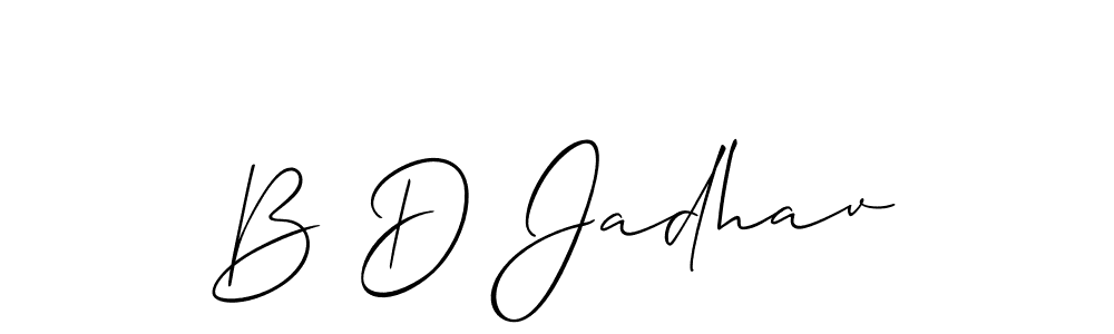 How to Draw B D Jadhav signature style? Allison_Script is a latest design signature styles for name B D Jadhav. B D Jadhav signature style 2 images and pictures png